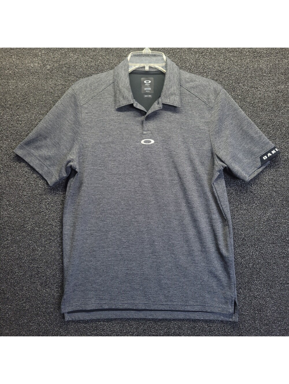 Oakley Aero Ellipse Polo Shirt Men's Sz S Heather Grey Outdoor Hiking